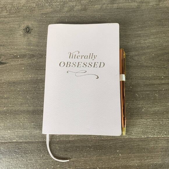 Fringe Studio Faux Luxury Leather Pink Notebook Journal Diary with Pen 192 pages - Picture 4 of 13